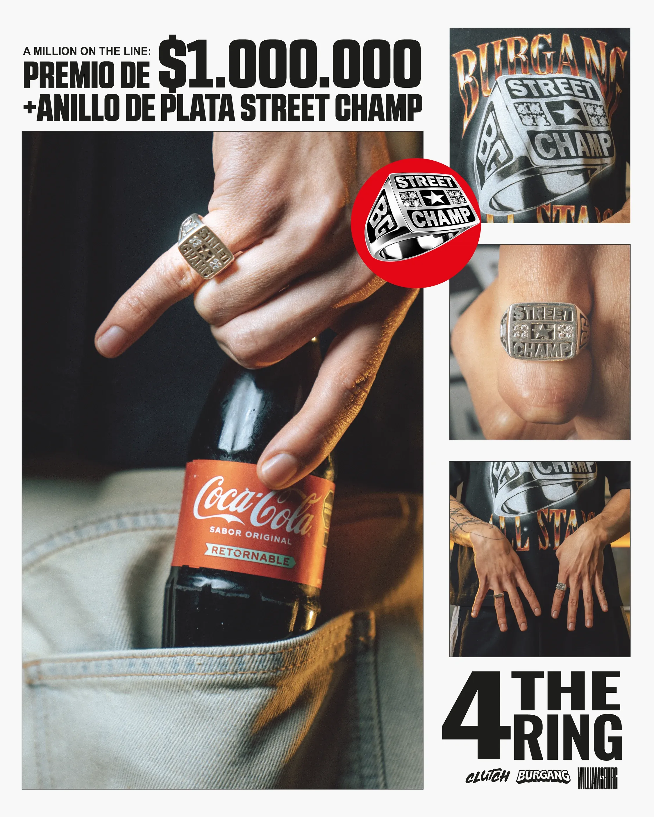 Anillo de plata Street Champ